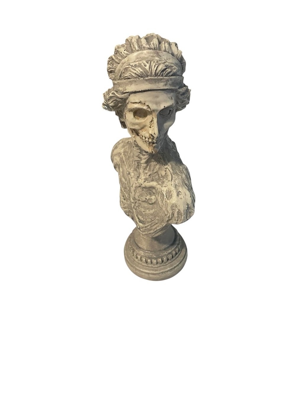 Ashland Gray Skeleton Bust Sculpture